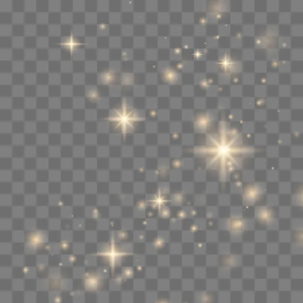 Efecto de luz brillante, polvo . — Vector de stock