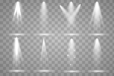 Sahne aydınlatma koleksiyonu, saydam.