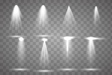 Sahne aydınlatma koleksiyonu, saydam.