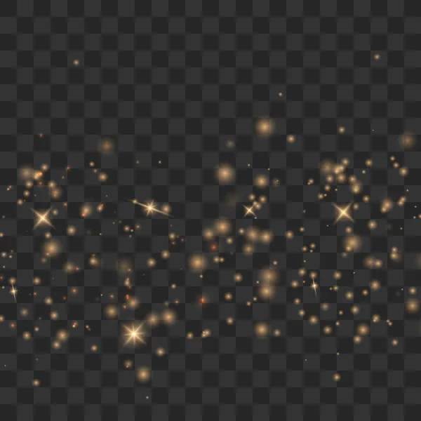 Σκόνη σπινθήρες, χρυσά αστέρια — Διανυσματικό Αρχείο