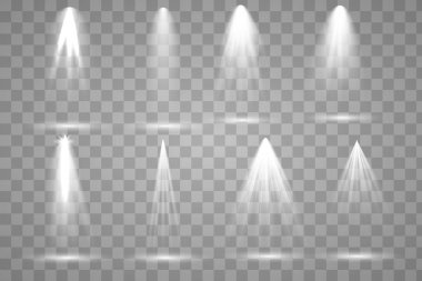 Sahne aydınlatma koleksiyonu, saydam.