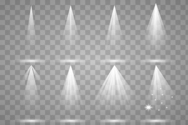 Sahne aydınlatma koleksiyonu, saydam.