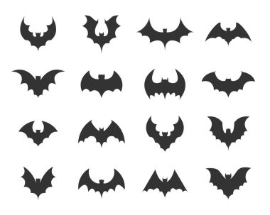 Yarasaların siyah siluetleri.