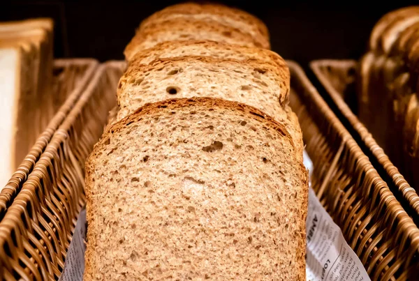 Куча Пшеничного Хлеба Завтрак — стоковое фото