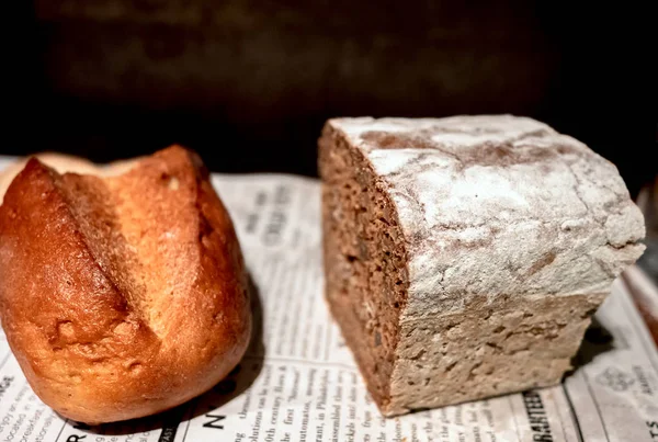 Fechamento Pilha Pão Trigo Para Café Manhã — Fotografia de Stock