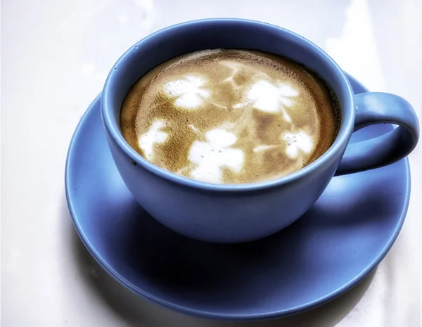Vit Kopp Kaffe Isolerade — Stockfoto