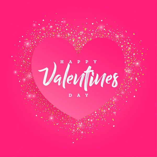 Valentine Day Greeting Card Szablon Wektor — Wektor stockowy