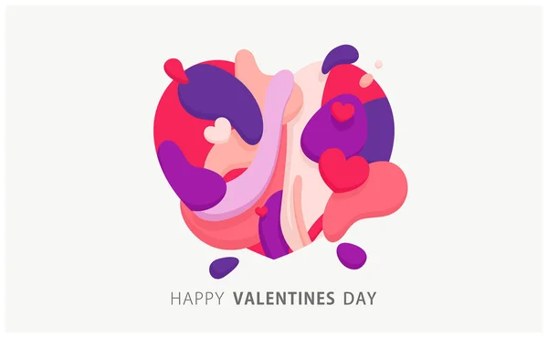 Szczęśliwy Walentynki Karty Okolicznościowe Ilustracji Wektorowych — Wektor stockowy