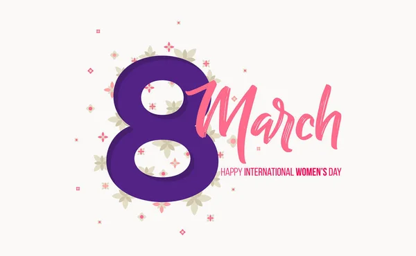 Marzo Tarjeta Felicitación Del Día Internacional Mujer — Archivo Imágenes Vectoriales