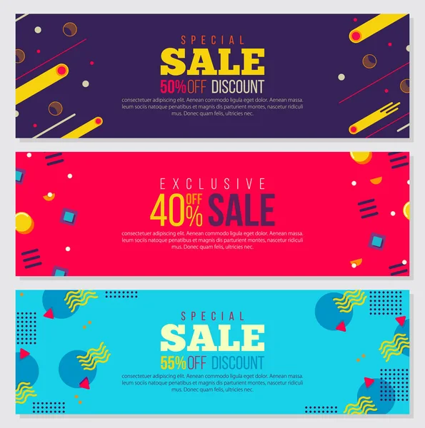 Offerta Speciale Vendita Vettore Annuncio Modello Poster Banner — Vettoriale Stock