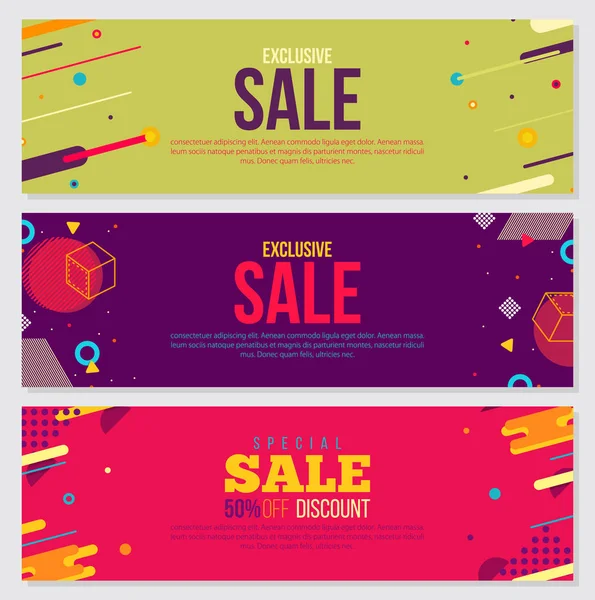 Special Offer Sale Vector Pattern Poster Banner — Stock Vector