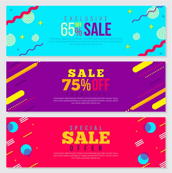 Special Offer Sale Vector Pattern Poster Banner — Stock Vector