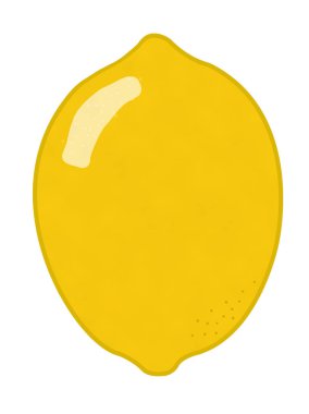 Limon basit gerçekçi sarı