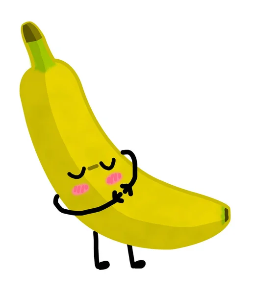 Kawaii Banana Hands Legs — Stock Photo, Image