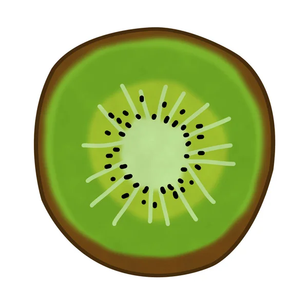 Kiwi Einfach Realistisch Grün — Stockfoto