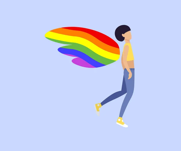 Gej LGBT skrzydła — Wektor stockowy