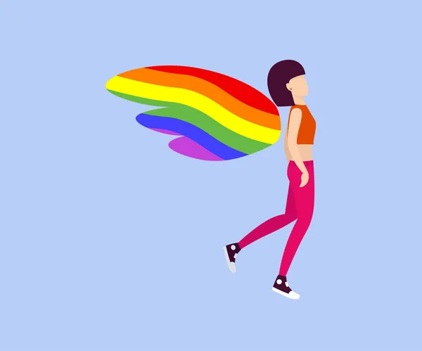 Lesbijki skrzydła LGBT — Wektor stockowy