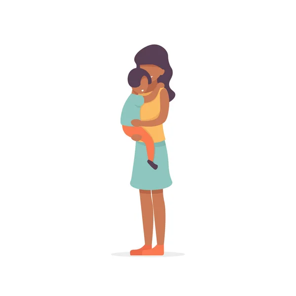 Μητέρα και γιός άφρο — Διανυσματικό Αρχείο