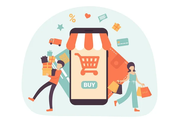 Τηλέφωνο για ψώνια, κάρτα, icons2 — Διανυσματικό Αρχείο