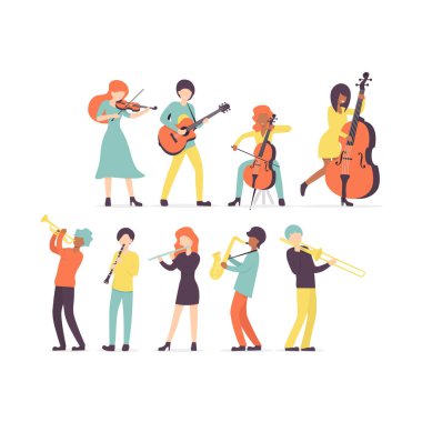klarnet, saksafon, trompet, flüt, trombon, keman, kontrbas, gitar, viyolonsel2