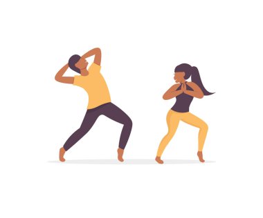 erkek ve kadın dansçı afro