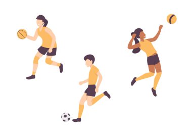 basketbol, futbol, voleybol seti