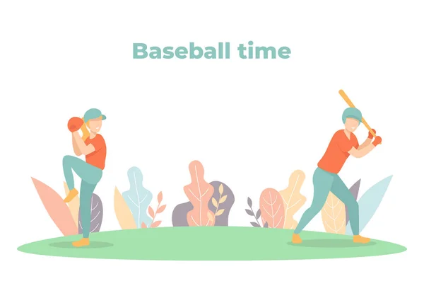 棒球时间 — 图库矢量图片