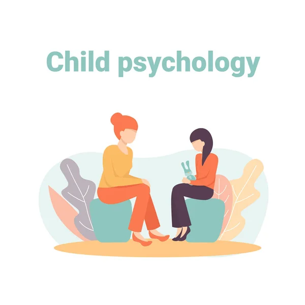 Çocuk psikolojisi — Stok Vektör