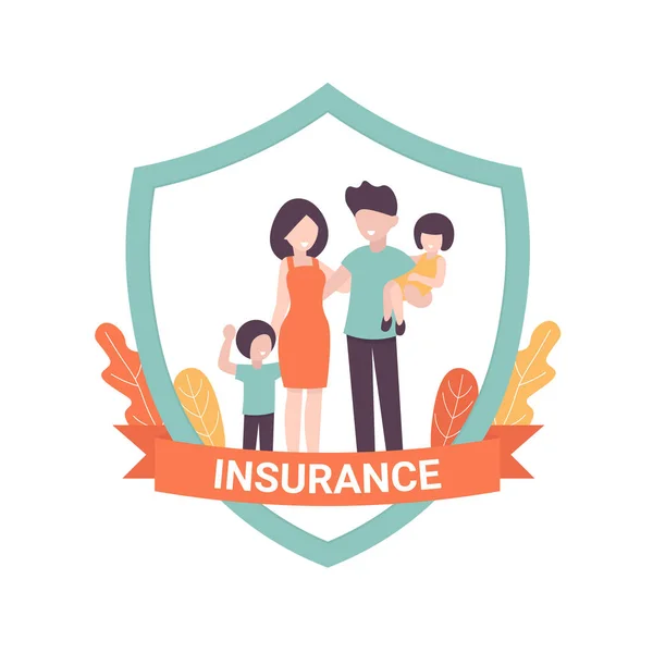 Insurance family — Stock Vector