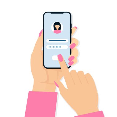 giriş şifresi girin el kadın telefon