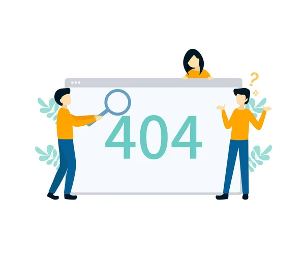 Błąd malutkie ludzie 404 — Wektor stockowy