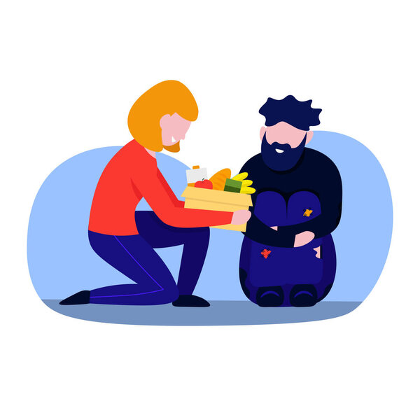 volunteer food woman