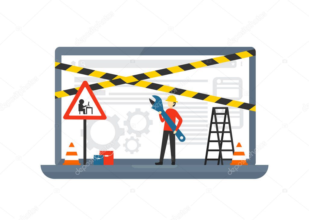site under maintenance laptop
