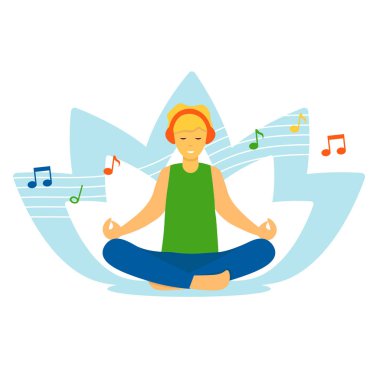 Meditasyon müzik adamı karakteri