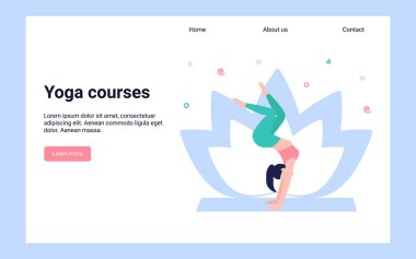 yoga kurslarının afiş konsepti