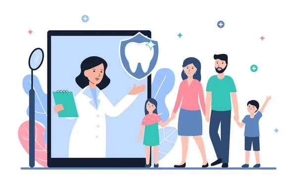 Diş sigortası konsepti web pankartı