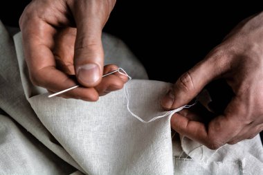 Erkek terzilik, eller yukarı, yakın dikiş ustası