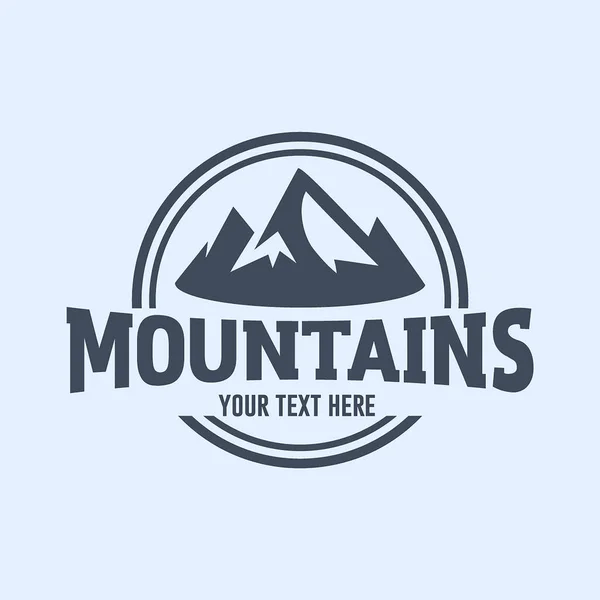 Logotipo de montaña vector concepto de ilustración, adecuado para financieras, contabilidad, negocios, viajes y otras empresas — Vector de stock