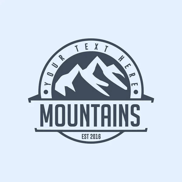 Logotipo de montaña vector concepto de ilustración, adecuado para financieras, contabilidad, negocios, viajes y otras empresas — Archivo Imágenes Vectoriales