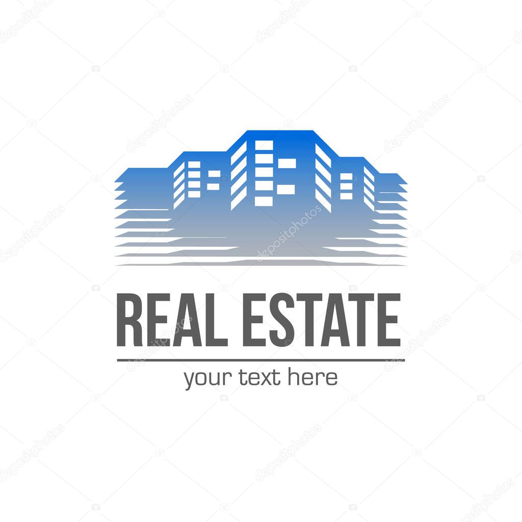 Logo template real estate. Clean, modern and elegant style design