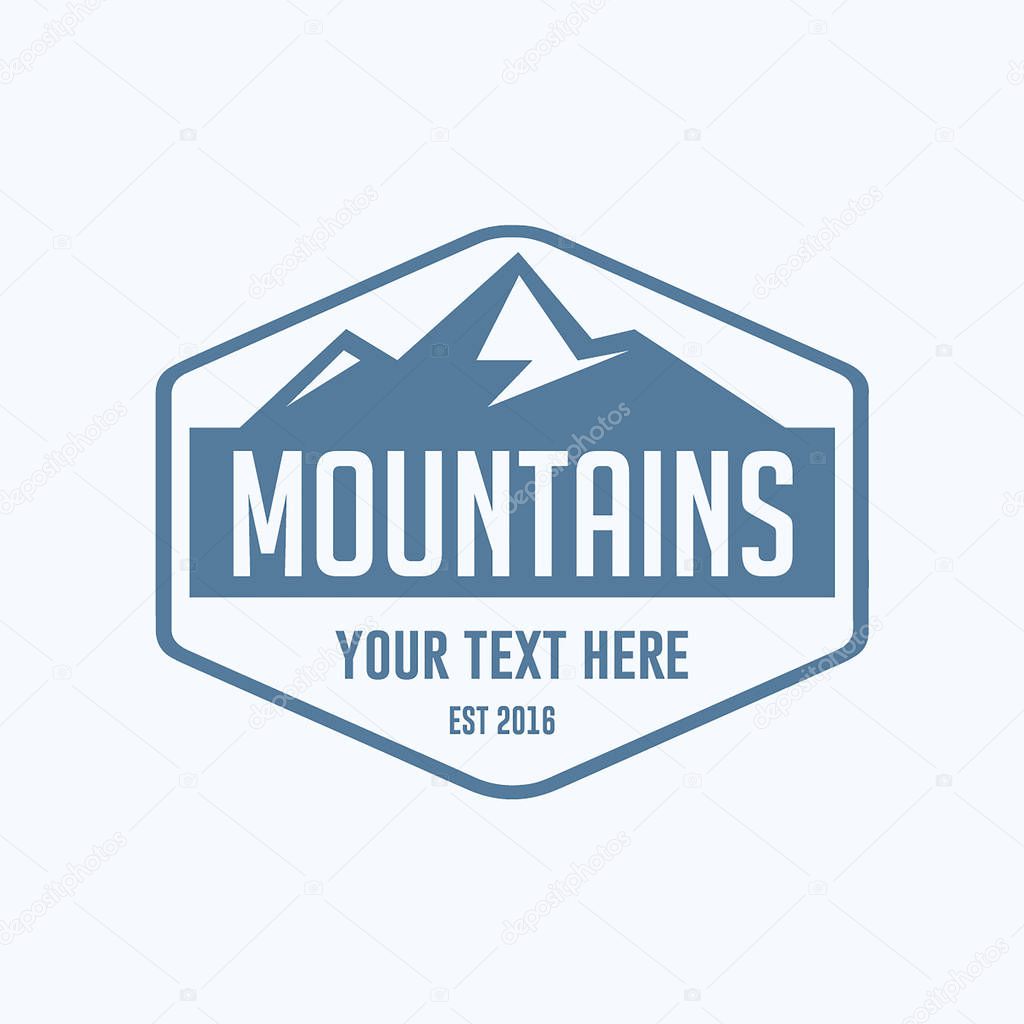 Mountain logo vector illustration concept, suitable for financial, accounting, business, travel and other companies 