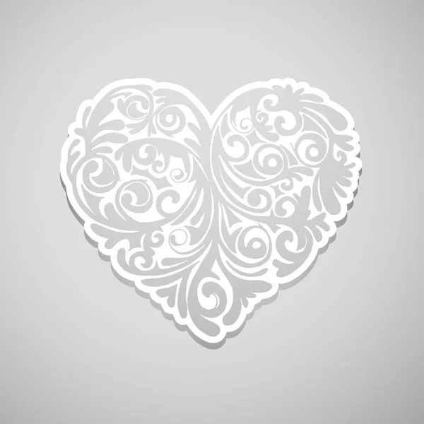 Feliz Dia dos Namorados Cartas tipográficas em fundo rosa com ilustração de vetor de coração branco — Vetor de Stock