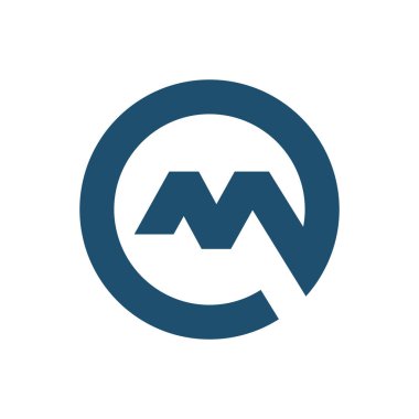 M harfi logo simge vektör illüstrasyon kavramı. Beyaz arka plan üzerinde renkli