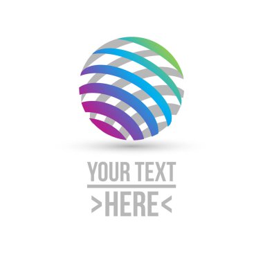 Vektör illüstrasyon çember logo kavramı. Beyaz arka plan üzerinde renkli