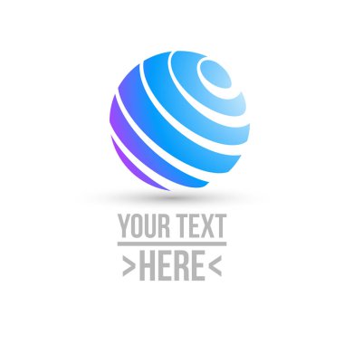 Vektör illüstrasyon çember logo kavramı. Beyaz arka plan üzerinde renkli