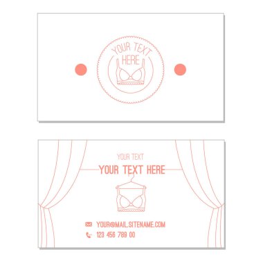 Kadın iç çamaşırı logo vektör illüstrasyon kavramı. Beyaz arka plan üstünde kutsal kişilerin resmi