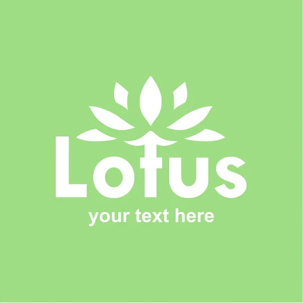 Vector illustratie concept van een lotus logo. Pictogram op de achtergrond kleur — Stockvector