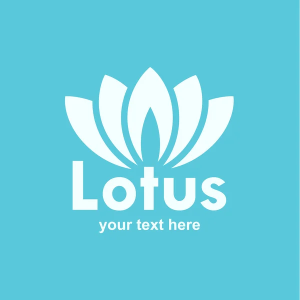Vector illustratie concept van een lotus logo. Pictogram op de achtergrond kleur — Stockvector
