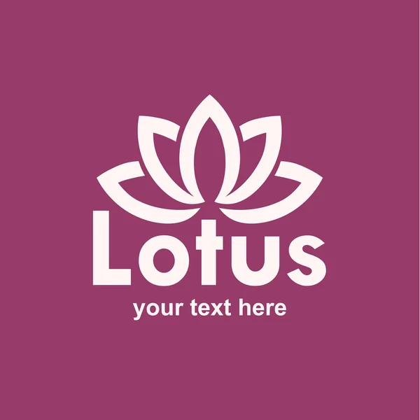Vektor Illustration Konzept eines Lotus-Logos. Symbol auf farbigem Hintergrund — Stockvektor