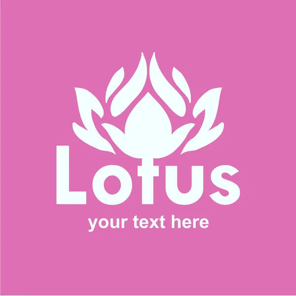 Vector illustratie concept van een lotus logo. Pictogram op de achtergrond kleur — Stockvector